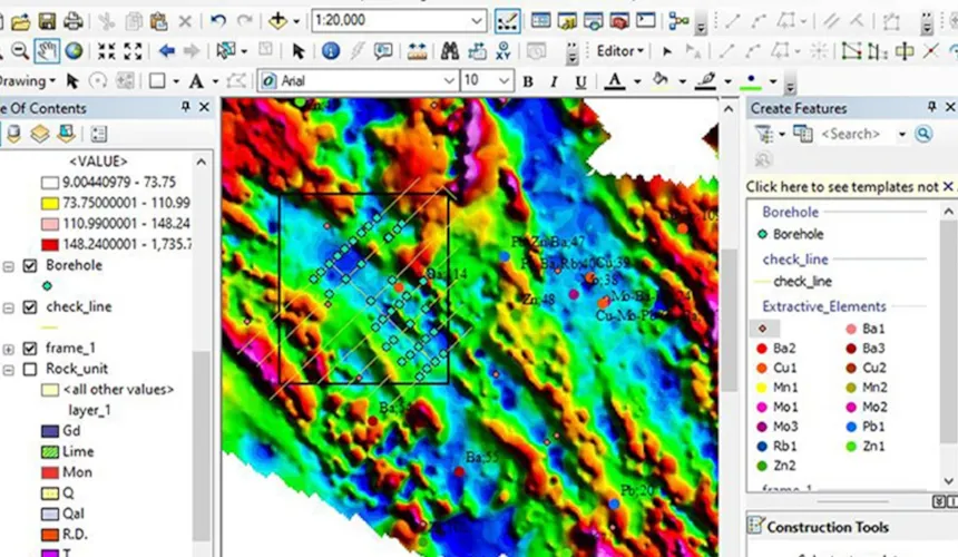 Application of GIS software in mining